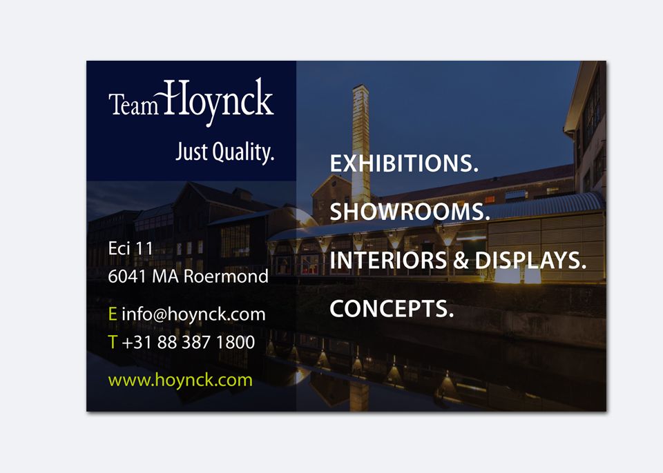 Advertentie voor Team Hoynck